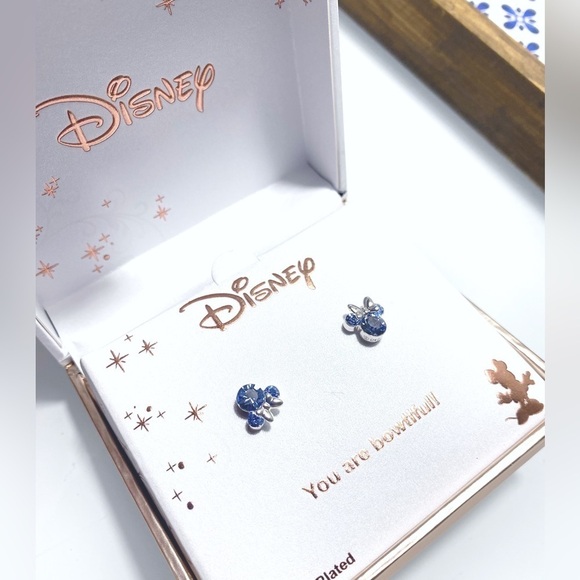 Disney Jewelry - Disney - Silver Plated Minnie Mouse December Month Earrings